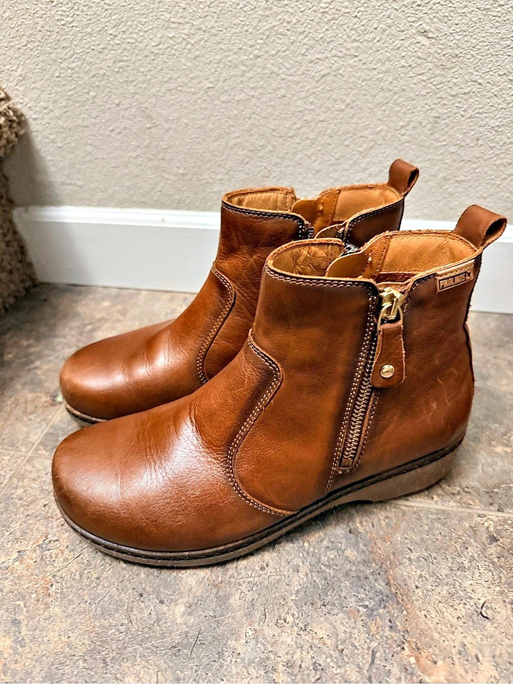 Pikolinos Granada Leather Ankle Boots Brown